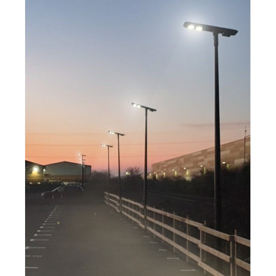 Solar PV Premium LED Street Light 10W/20W/30W/40W - c/w Motion PIR Sensor All-in-one Solar PV Street Exterior Light c/w Built In Integral Solar Panel & Integrated Lithium LiFePO4 Battery