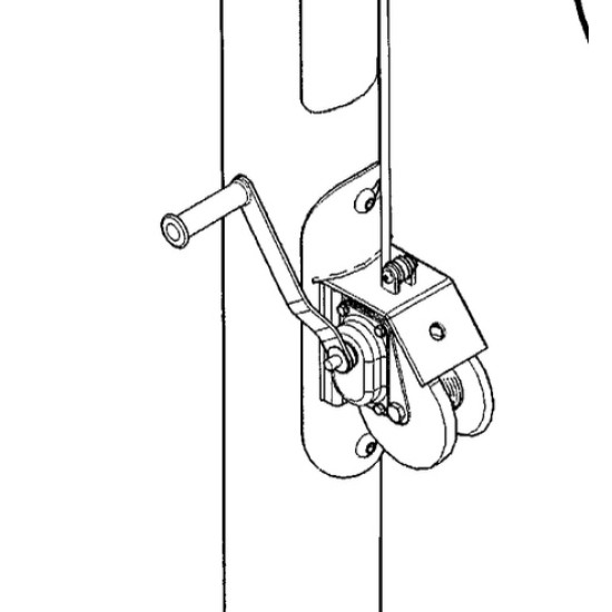 Raise & Lower Winch for Mid-Hinged Columns (Max 30kg) Raise & Lower Winch for Mid-Hinged Columns (Max 30kg)