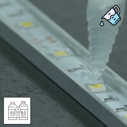 Clear Epoxy Resin for Sealing / Encapsulating LED/Profile (2 Part A+B) for IP67 Outdoor Waterproof Use Clear Epoxy Resin for Sealing / Encapsulating LED/Profile (2 Part A+B) for IP67 Outdoor Waterproof Use