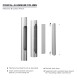 4m Aluminium Conical / Tapered Lamp Post / Lighting Column Flange Plated Bolt Down - Machine Brushed Aluminium Street Lamp Post 4 Metre (4m Above Ground)