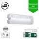 IP65 LED Emergency Exit Bulkhead Light –3h Maintained / Non-Maintained, Manual & Self-Test, LiFePO4 Battery c/w Self Adhesive Legend IP65 LED Emergency Exit Bulkhead Light –3h Maintained / Non-Maintained, Manual & Self-Test, LiFePO4 Battery c/w Self Adhesive Legend