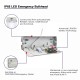 IP65 LED Emergency Exit Bulkhead Light –3h Maintained / Non-Maintained, Manual & Self-Test, LiFePO4 Battery c/w Self Adhesive Legend
