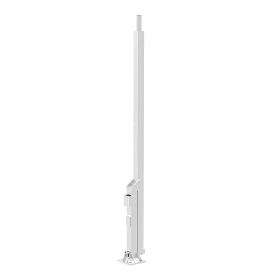 4m Hinged Tilt-Down CCTV Post/Pole - Fold Down Tilt-Down Pivot Square Sectional Mid-Hinged Columns for CCTV Cameras - Flange Base Plated Bolt Down 4m Hinged Tilt-Down CCTV Post/Pole - Fold Down Tilt-Down Pivot Square Sectional Mid-Hinged Columns for CCTV Cameras - Flange Base Plated Bolt Down