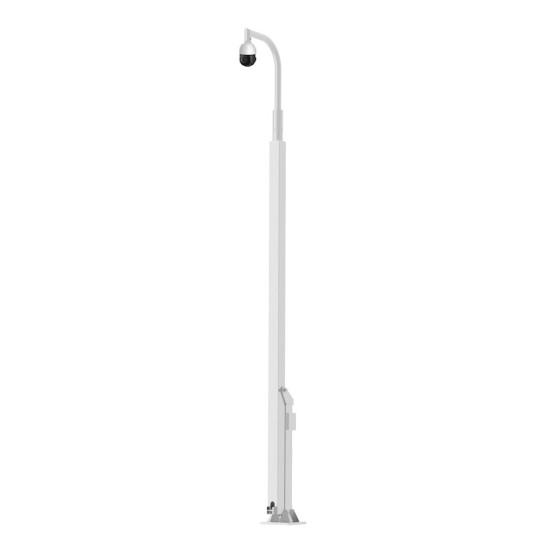 4m Hinged Tilt-Down CCTV Post/Pole - Fold Down Tilt-Down Pivot Square Sectional Mid-Hinged Columns for CCTV Cameras - Flange Base Plated Bolt Down 4m Hinged Tilt-Down CCTV Post/Pole - Fold Down Tilt-Down Pivot Square Sectional Mid-Hinged Columns for CCTV Cameras - Flange Base Plated Bolt Down