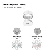 LED Emergency Downlight 3h - Recessed / Surface Mount Installation (2-in-1) c/w 2 Lenses for Wide Open Area or Escape Route Corridor -  1.2W 215lm with Self Test