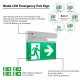 LED Emergency Exit Sign Light (X10 PACK TRADE BULK) - Blade 3 Hour Maintained/Non-Maintained 3.5W Running Man Fire Exit Sign - Surface Wall or Ceiling Mount with Adjustable Legend LED Emergency Exit Sign Light (X10 PACK TRADE BULK) - Blade 3 Hour Maintained/Non-Maintained 3.5W Running Man Fire Exit Sign - Surface Wall or Ceiling Mount with Adjustable Legend