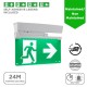 LED Emergency Exit Sign Light Blade - 3 Hour Maintained/Non-Maintained 3.5W Running Man Fire Exit Sign - Surface Wall or Ceiling Mount with Adjustable Legend LED Emergency Exit Sign Light Blade - 3 Hour Maintained/Non-Maintained 3.5W Running Man Fire Exit Sign - Surface Wall or Ceiling Mount with Adjustable Legend