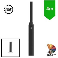 4m Black Lamp Post - RAL9005 Powder Coated Steel Galvanised Street Lamp Post Root Mounted 4 Metre (4m Above Ground) 4m Black Lamp Post - RAL9005 Powder Coated Steel Galvanised Street Lamp Post Root Mounted 4 Metre (4m Above Ground)