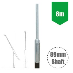 8m Mid-Hinged Lighting Column - Galvanised Street Lamp Post Root Mounted 8m Mid-Hinged Lighting Column - Galvanised Street Lamp Post Root Mounted