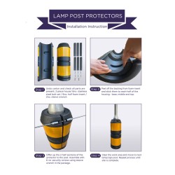 Lamp Post Impact Guard Protector Bumper Barrier - Car Crash Protector for Street / CCTV Lighting Column Posts Lamp Post Impact Guard Protector Bumper Barrier - Car Crash Protector for Street / CCTV Lighting Column Posts