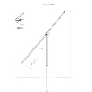 5m Mid-Hinged Lighting Column - Galvanised Street Lamp Post Root Mounted Light Duty