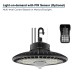 LED High Bay Light c/w PIR Motion Sensor/Detection for extra Energy Savings - Warehouse Industrial UFO Fitting 