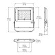 **CLEARANCE** 150W LED Flood Sports Area Light / Exterior Car Park Flood Lighting