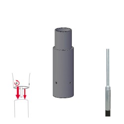 **Custom Size** Reducer Spigot Adaptor for Lighting Column / Lamp Post - 60mm/76mm/89mm/101mm/114mm Shaft **Custom Size** Reducer Spigot Adaptor for Lighting Column / Lamp Post - 60mm/76mm/89mm/101mm/114mm Shaft