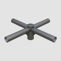 4-Way NSEW Lantern Projection Arm / Bracket -  76mm Lighting Pole / 60mm Arms 4-Way NSEW Lantern Projection Arm / Bracket -  76mm Lighting Pole / 60mm Arms