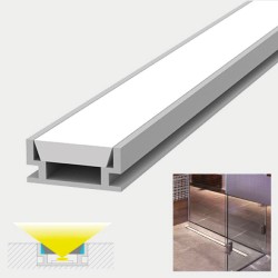 LED Strip Tile in LED Profile Floor / Wall Recessed Shower Niche Complete Kit - Includes LED Strip Tape, LED Profile, Driver + Optional Remote Dimmer or Wall Plate Dimming Switch, 5m Cable 24V - Single Colour IP65 LED Strip Tile in LED Profile Floor / Wall Recessed Shower Niche Complete Kit - Includes LED Strip Tape, LED Profile, Driver + Optional Remote Dimmer or Wall Plate Dimming Switch, 5m Cable 24V - Single Colour IP65