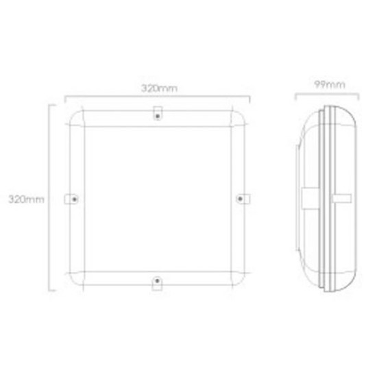 **CLEARANCE** Vandal Proof LED Bulkhead IP65 / IK10 - Outdoor Die-Cast Aluminium