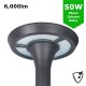 **CLEARANCE** 50W LED Post Top Lantern - 360 Degree Car Park / Street Light Luminaire 50W 76mm Entry