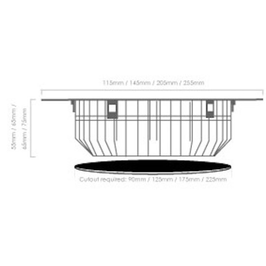 **CLEARANCE** LED Recessed Downlight - White (commercial) - 4" 12W 125mm Cut out -  5500-6000K (145mm x 65mm)