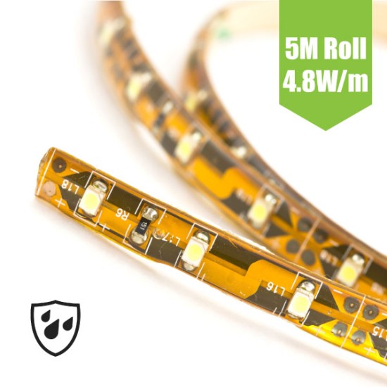 **CLEARANCE**  SMD3528 12V Flexible LED Strip - 5m 4.8W/m (60 LED/m) - Single colour IP65