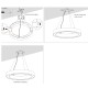 Suspended/Surface Mount Round LED HALO Light Ø600mm / 38W (3,600lm) Black Body Flicker Free Suspended/Surface Mount Round LED HALO Light Ø600mm / 38W (3,600lm) Black Body Flicker Free
