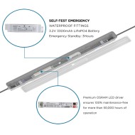 5ft LED Strip Light - 1500mm Non-corrosive IP65 Twin/150cm [1.5m] Vapour-proof / Weatherproof Batten