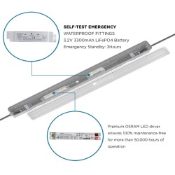 5ft LED Strip Light - 1500mm Non-corrosive IP65 Twin/150cm [1.5m] Vapour-proof / Weatherproof Batten