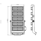 1500W Asymmetric LED Flood Sports Area Light for Tennis Court, Football, Rugby Pitch, Horse Menage, Golf, Stadium, Arena