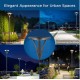 Solar PV LED Post Top Street Light Lantern - All-in-one Integrated Solar Lantern c/w Built In Integral Solar Panel & Integrated Lithium LiFEPO4 Battery