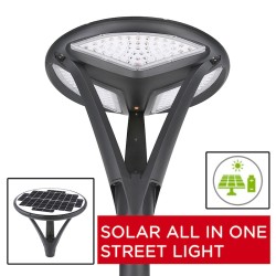 Solar PV LED Post Top Street Light Lantern - All-in-one Integrated Solar Lantern c/w Built In Integral Solar Panel & Integrated Lithium LiFEPO4 Battery Solar PV LED Post Top Street Light Lantern - All-in-one Integrated Solar Lantern c/w Built In Integral Solar Panel & Integrated Lithium LiFEPO4 Battery