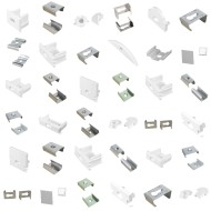 LED Profile Aluminium Channel Extrusion Spare End Caps / Mounting Clips