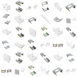 LED Profile Aluminium Channel Extrusion Spare End Caps / Mounting Clips LED Profile Aluminium Channel Extrusion Spare End Caps / Mounting Clips