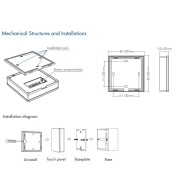 LED Dimmer Switch - Wall Mount 4 Zone T2112/24V DC RF Remote battery operated, 15A Receiver and Base Plate