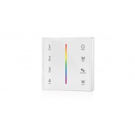 RGBW LED Wall Plate Controller Dimmer Switch T24 LED 4 zone12/24V - Battery Operated Remote Controller - up to 30m range 4 Zone