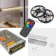 Kitchen Kit LED Strip RGBW Colour Changing - Kitchen Cupboard Counter Worktop  LED Kit - Includes LED Strip Tape, LED Profile, Driver + Optional RF Remote or Wall Plate Controller, 5m Cable 24V - IP65