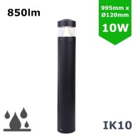 LED Bollard Car Park Amenity Pathway Footpath 10W IP65 - Die-Cast Aluminium