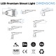 4m Lamp Post Lighting Column 40W Premium LED Street Light Kit c/w Fuse Cutout and M8 Key (4m Above Ground)