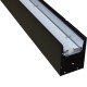 Suspended/Surface Mount Linear LED Direct Downlight Luminaire 1200mm/4ft - Black (3,000lm) 32W Flicker Free