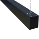 Suspended/Surface Mount Linear LED Direct Downlight Luminaire 1200mm/4ft - Black (3,700lm) 40W Flicker Free