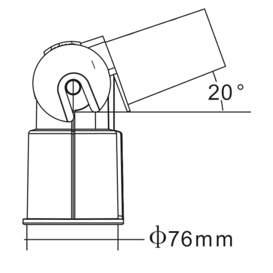 Street Lighting Column / Lamp post Bracket/Adaptor - Adjustable 76mm column-to-60mm arm