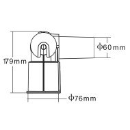 Adjustable Reducer / Reducing Spigot 76mm-to-60mm - Adjustable around 90˚ - Lamp post Bracket/Adaptor 