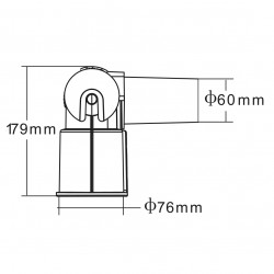Adjustable Reducer / Reducing Spigot 76mm-to-60mm - Adjustable around 90˚ - Lamp post Bracket/Adaptor  Adjustable Reducer / Reducing Spigot 76mm-to-60mm - Adjustable around 90˚ - Lamp post Bracket/Adaptor
