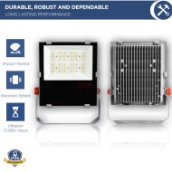 50W LED Flood Spot Light Car Park Garden Heavy Duty - Direct Replacement for 70W SON