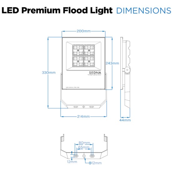 50W LED Flood Spot Light Car Park Garden Heavy Duty - Direct Replacement for 70W SON