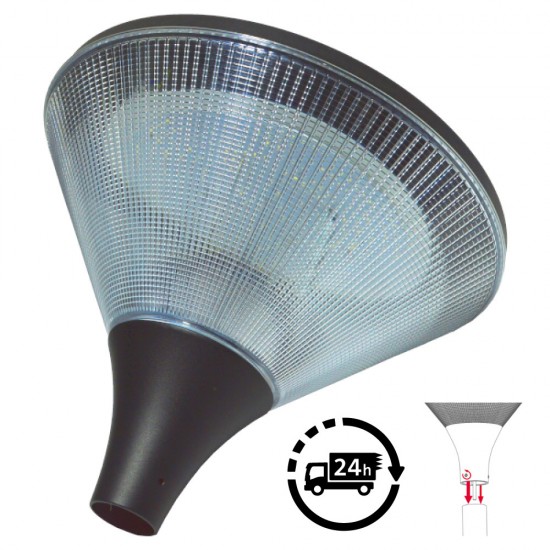 LED Post Top Lantern - 360 Degree Car Park / Street Light Luminaire 50W - 3-7m Column Street Lighting Fixture 76mm Entry
