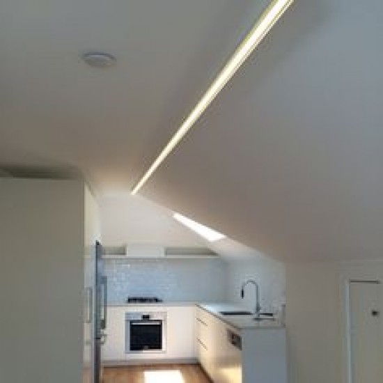 LED Channel - SLIM / Aluminium Profile for LED Strip series - 1m/2m/2.5m length c/w LED Strip Diffuser