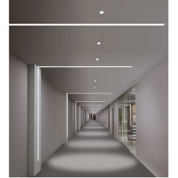 LED Profile Recessed Ceiling for LED Strip -  Aluminium LED Channel c/w  Diffuser + End Caps LED Profile Recessed Ceiling for LED Strip -  Aluminium LED Channel c/w  Diffuser + End Caps