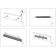 LED Profile - SQUARE Aluminium Profile for LED Strip series - 1m/2m/2.5m length c/w LED Strip Diffuser