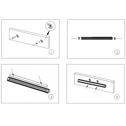 LED Profile Square Aluminium Top Hat Diffuser for LED Strip - Surface Mount - Aluminium LED Channel c/w  Diffuser + End Caps + Mounting Clips  LED Profile Square Aluminium Top Hat Diffuser for LED Strip - Surface Mount - Aluminium LED Channel c/w  Diffuser + End Caps + Mounting Clips