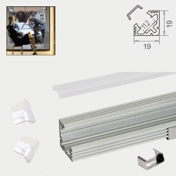 LED Profile - 45˚CORNER / Aluminium Profile for LED Strip series - 1m/2m/2.5m length c/w LED Strip Diffuser LED Profile - 45˚CORNER / Aluminium Profile for LED Strip series - 1m/2m/2.5m length c/w LED Strip Diffuser